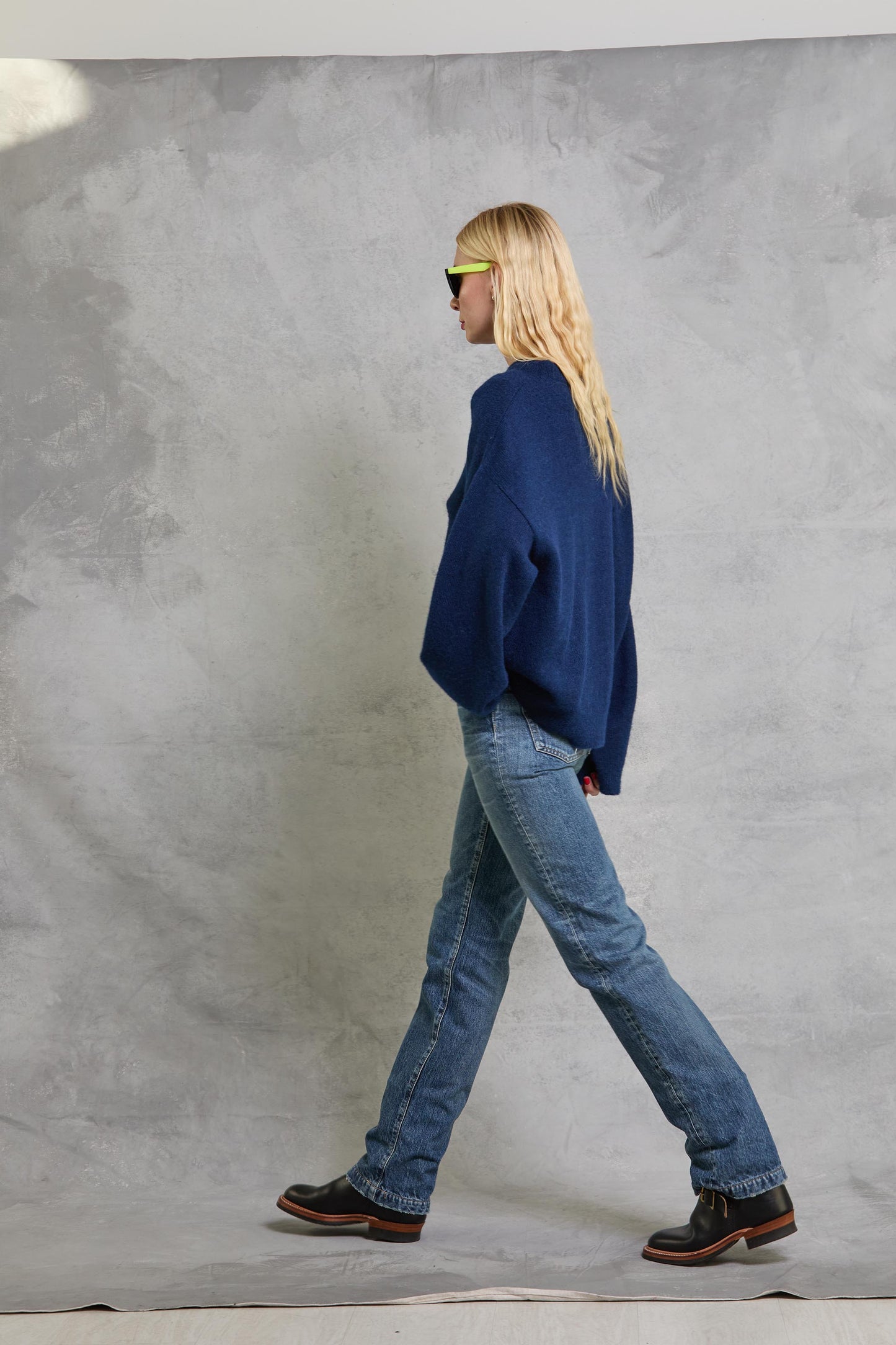 Cropped Jumper in Royal