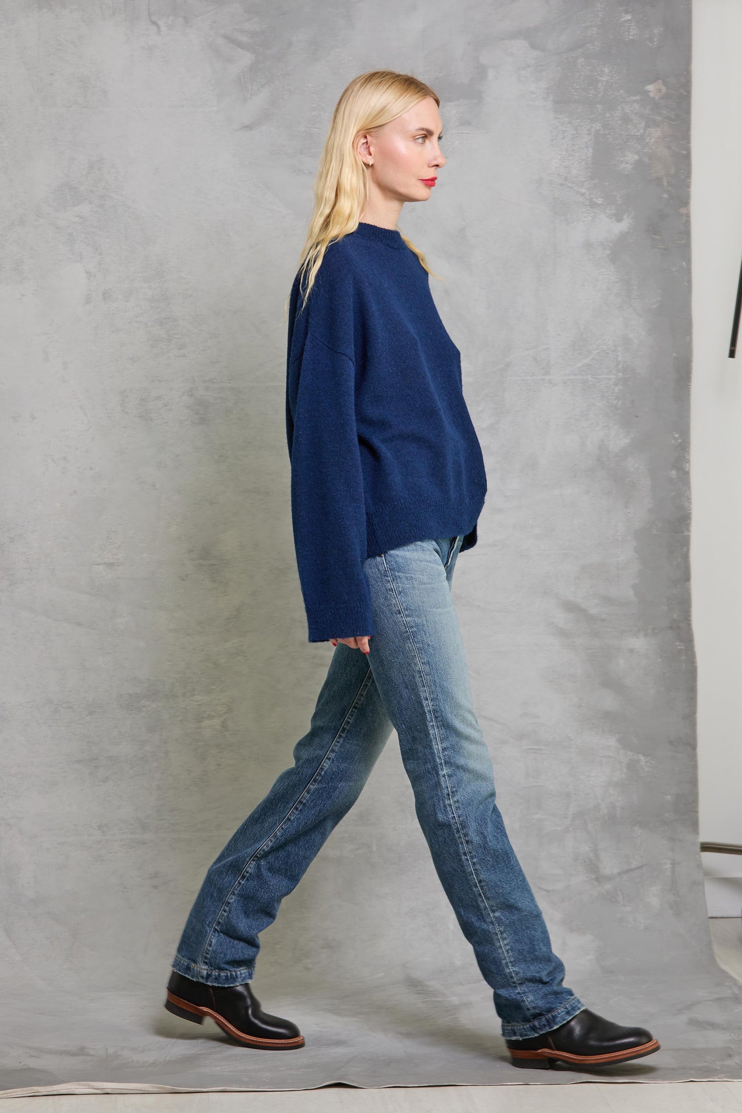 Cropped Jumper in Royal