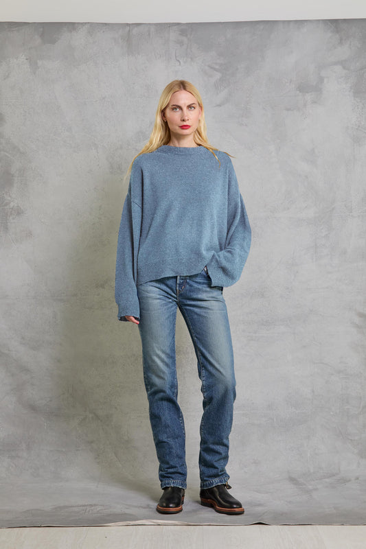Cropped Jumper in Sky