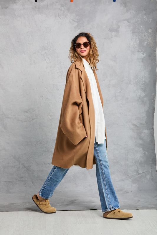 Stable Coat in Wool - Camel