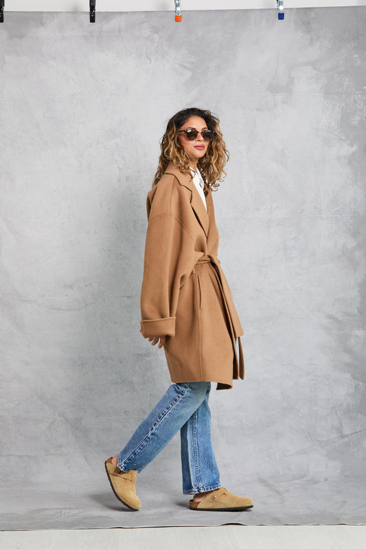 Stable Coat in Wool - Camel