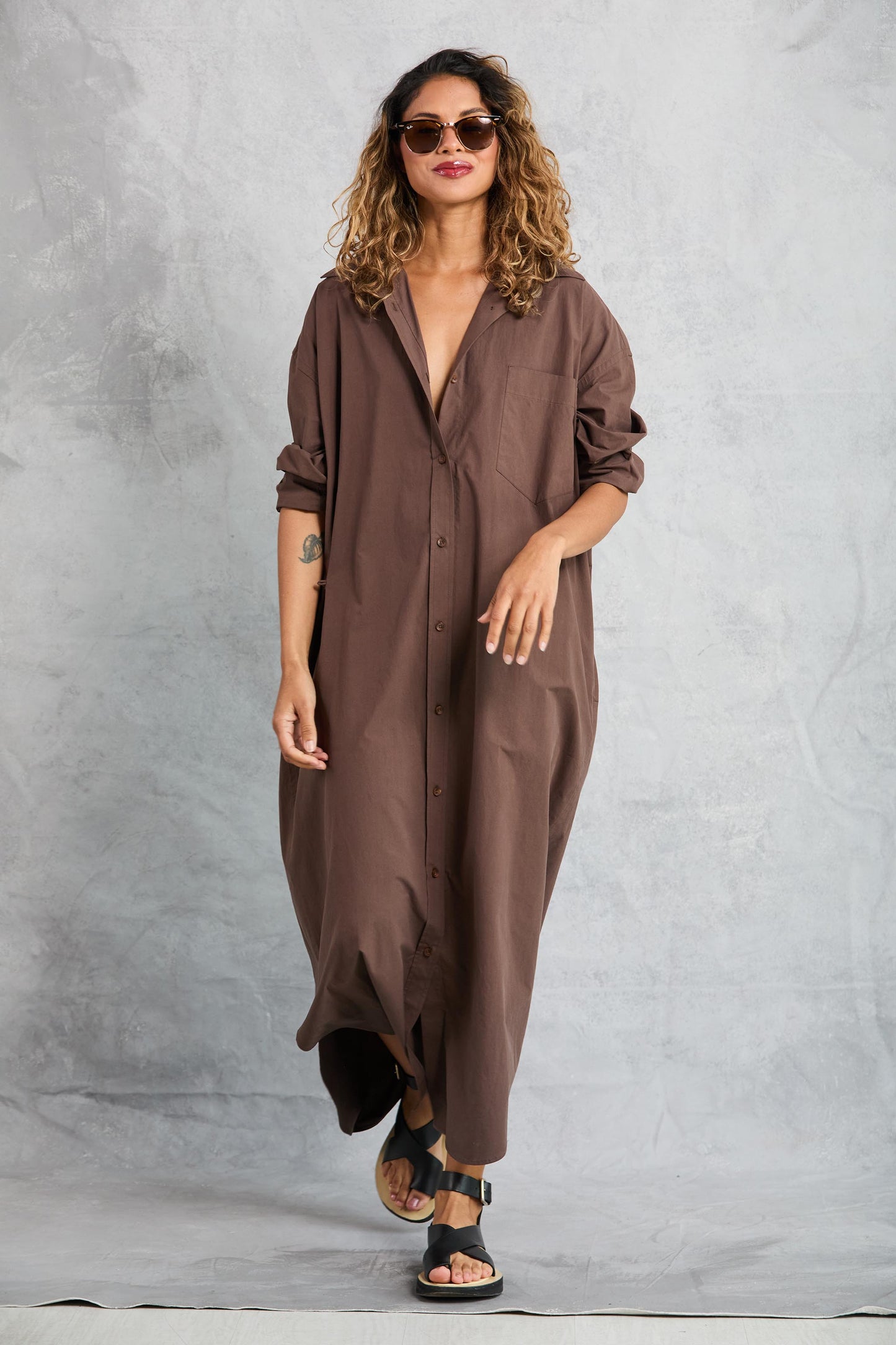 Diana Wrap Dress - Cocoa