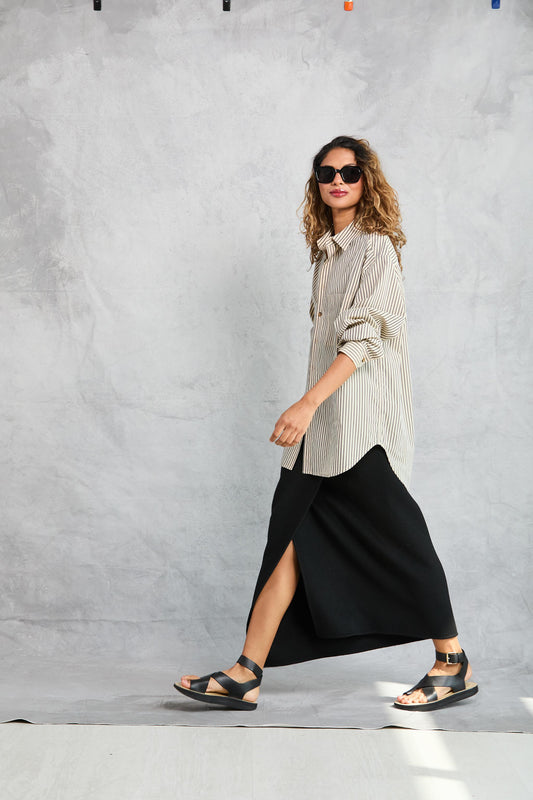 Repeat Shirt in Khaki Stripe