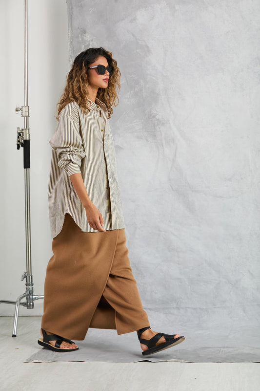 Repeat Shirt in Khaki Stripe