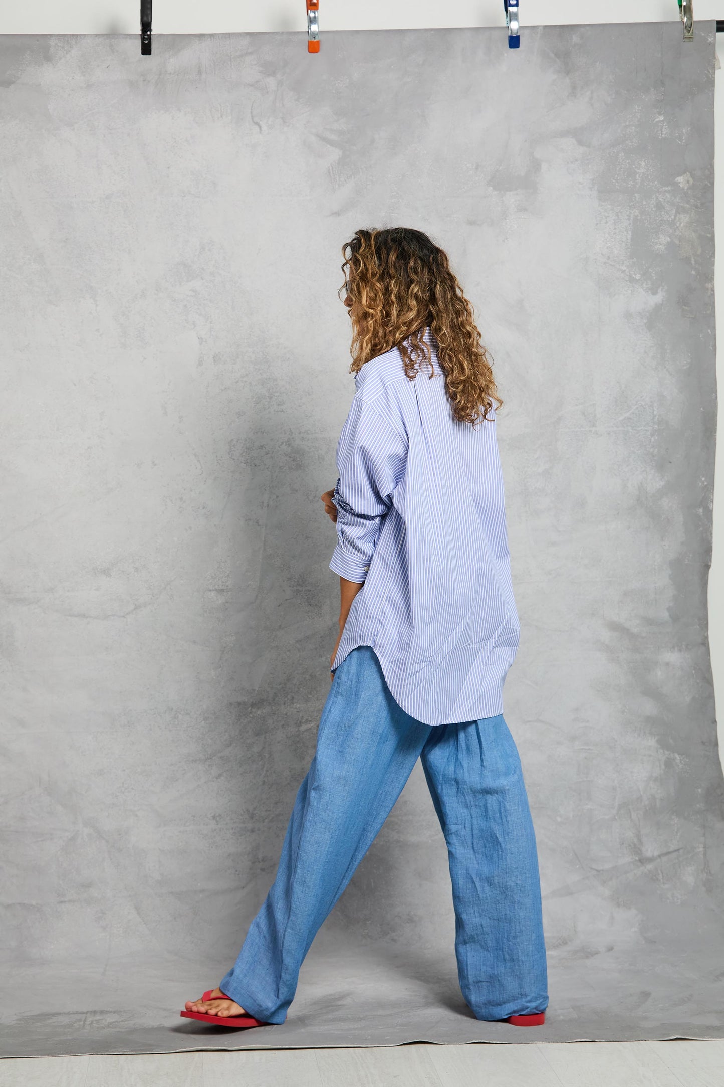 Juno Pant in Linen - Chambray