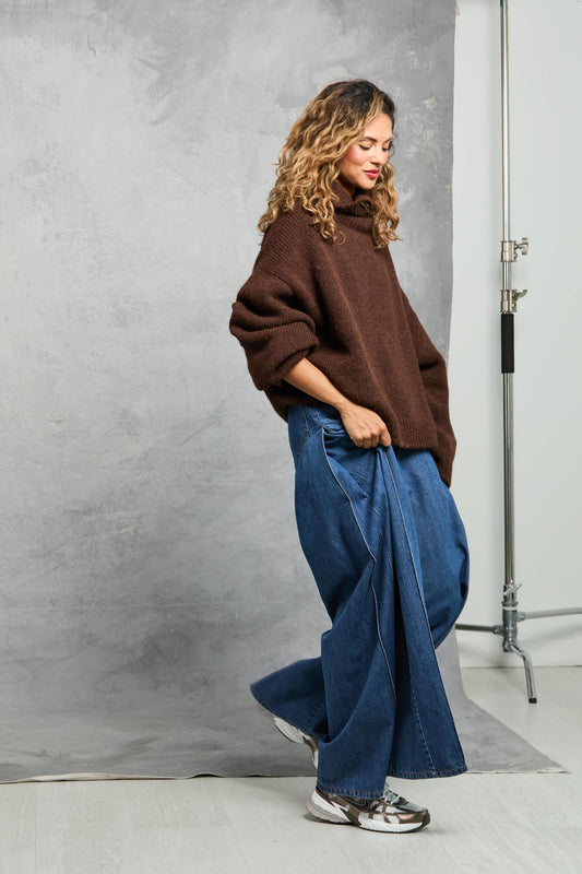 Chunky Hi Neck in Cocoa