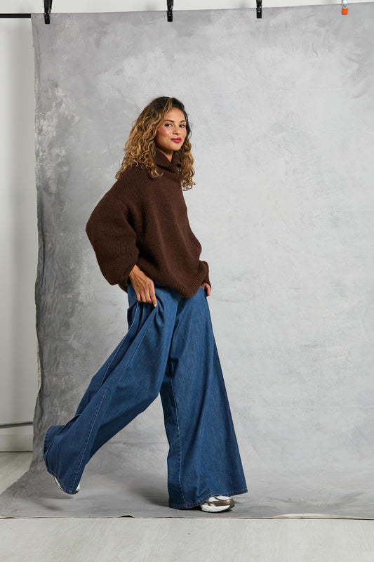 Chunky Hi Neck in Cocoa