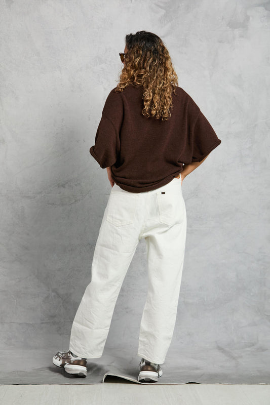 Boyfriend Knit Tee in Cocoa