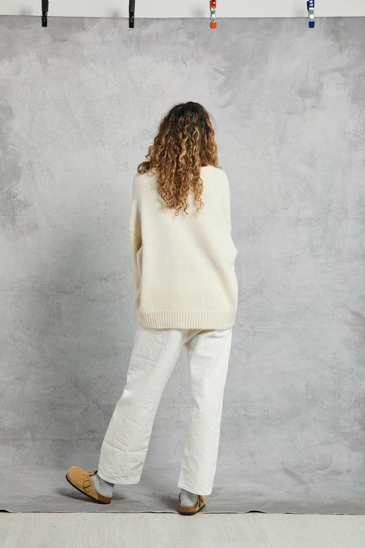 Boyfriend Sweater in Cream