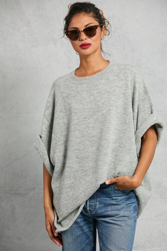 Boyfriend Knit Tee in Heather