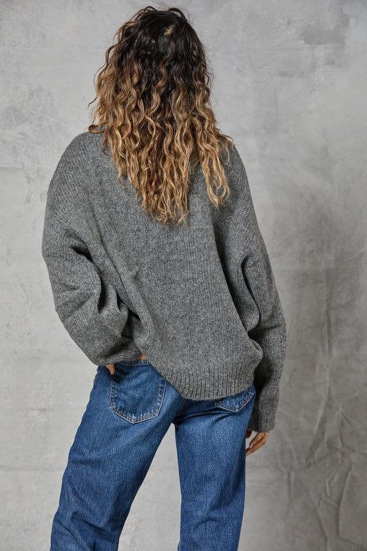 Boyfriend Sweater in Charcoal