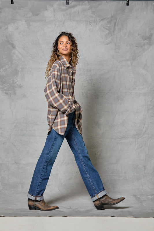 Repeat Shirt in Gray Flannel