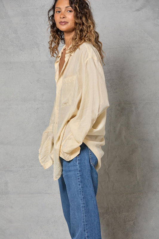 Repeat Shirt in Silk - Ivory