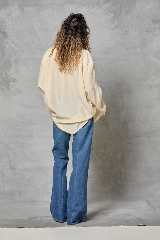 Repeat Shirt in Silk - Ivory