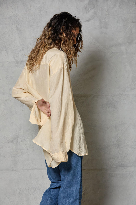 Repeat Shirt in Silk - Ivory