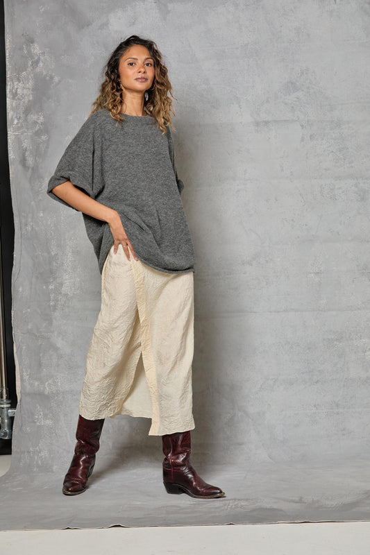 Café Skirt in Silk - Ivory