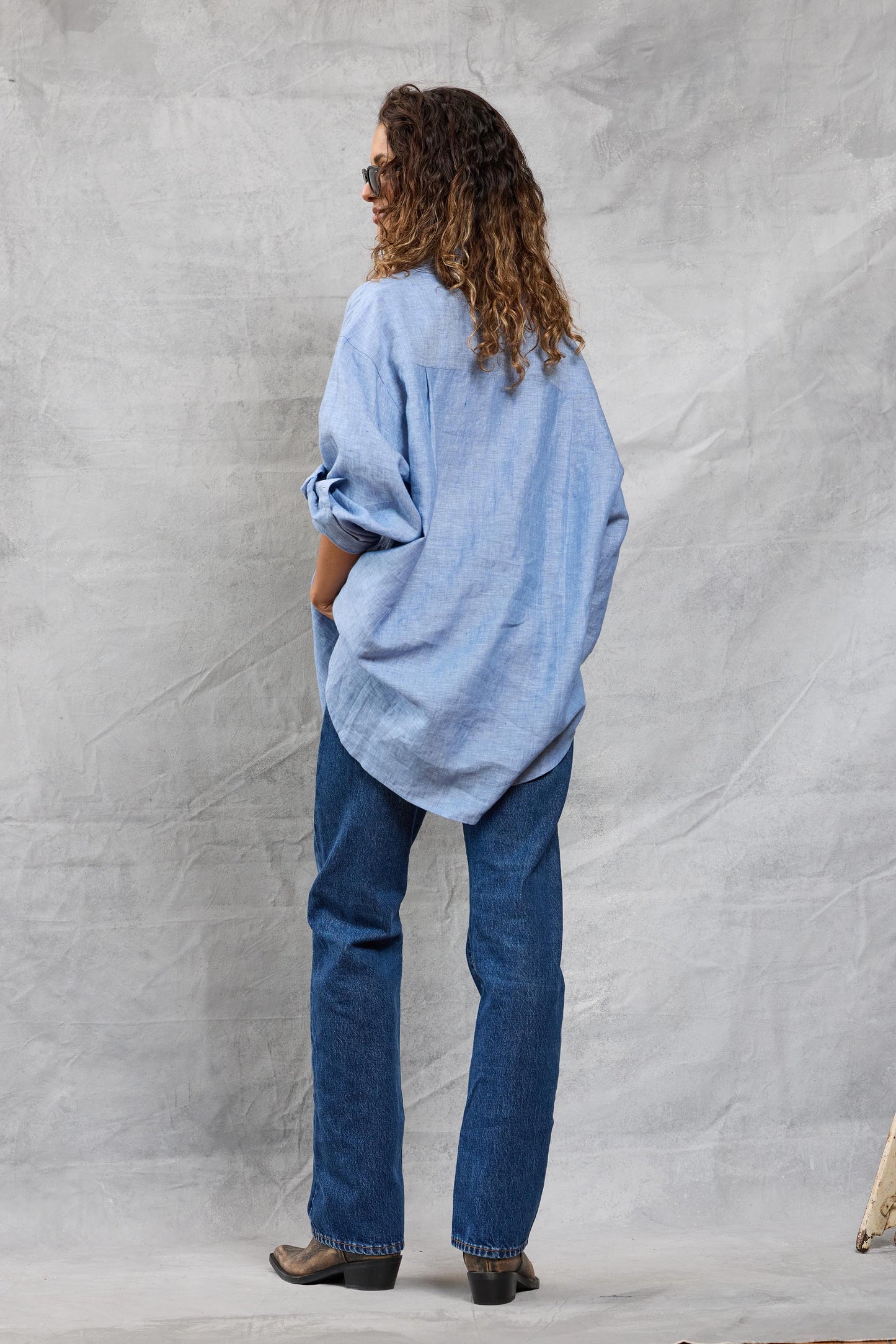 SAMPLE Repeat Shirt in Linen Chambray