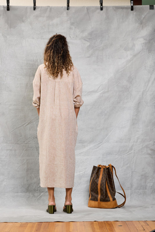 Florence Shirt Dress in Khaki
