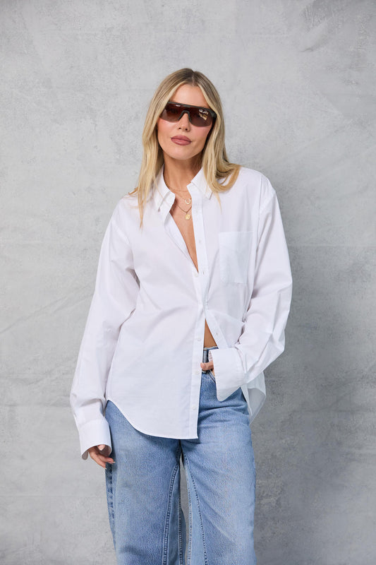 Slim Repeat Shirt in White