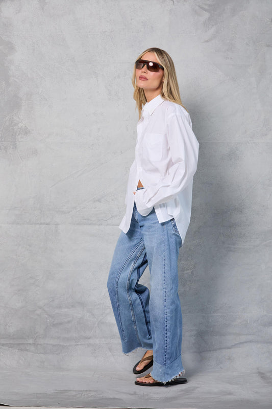 Slim Repeat Shirt in White