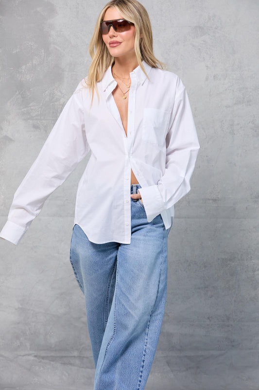 Slim Repeat Shirt in White