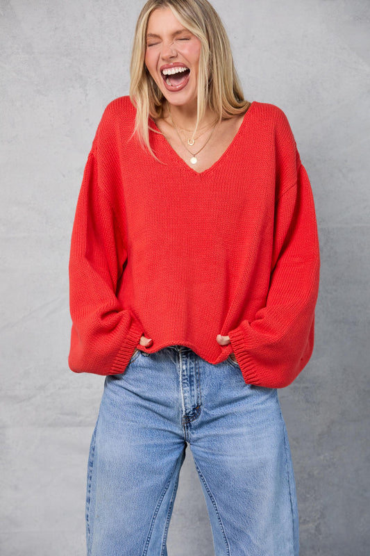 Winona Reversible Sweater in Sunset