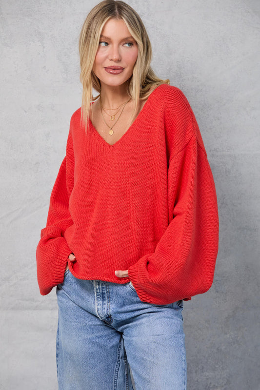 Winona Reversible Sweater in Sunset