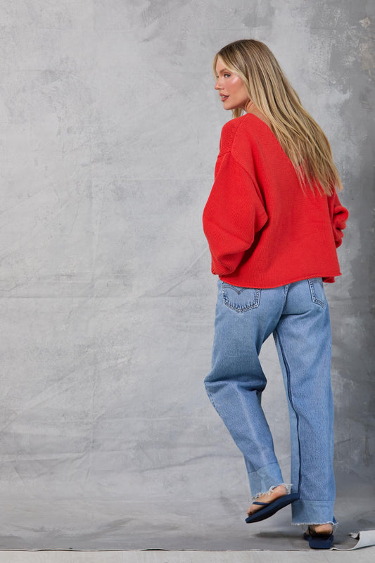 Winona Reversible Sweater in Sunset