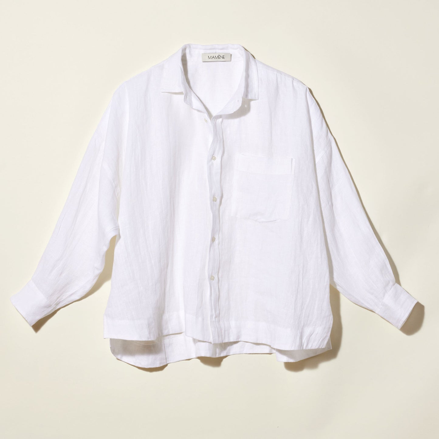 Essential Linen Shirt - White - MAMÈNE