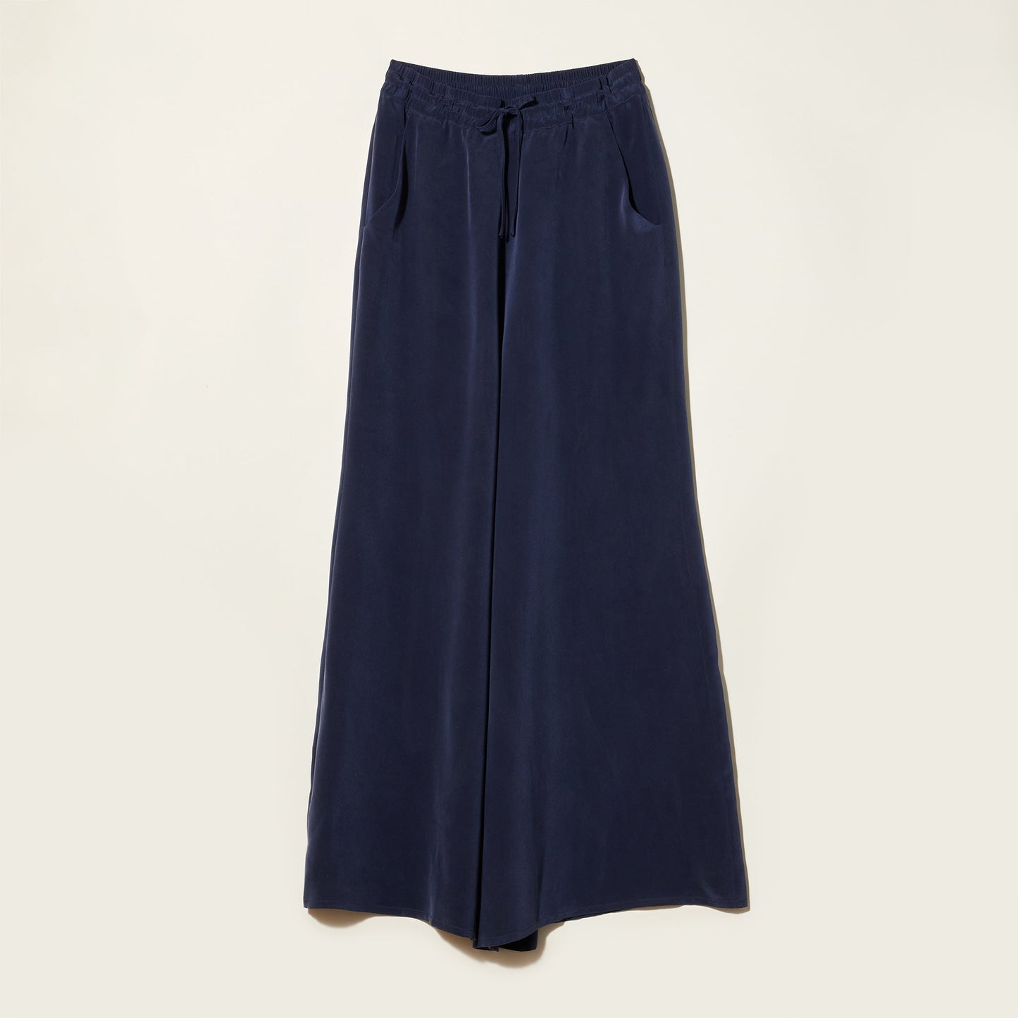 Sand Washed Silk Pant - Indigo - MAMÈNE