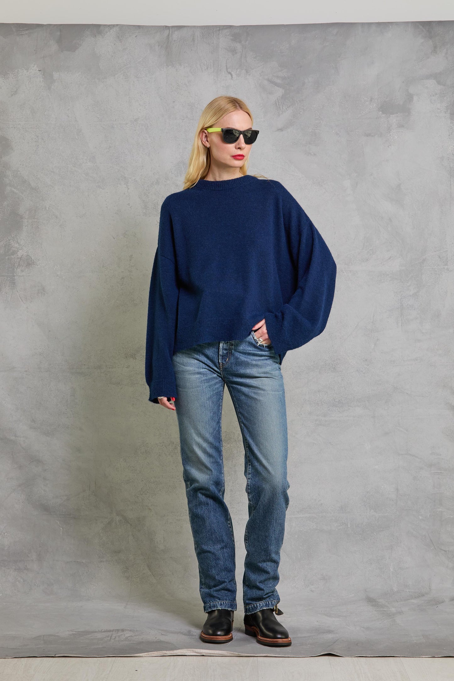 Cropped Jumper in Royal