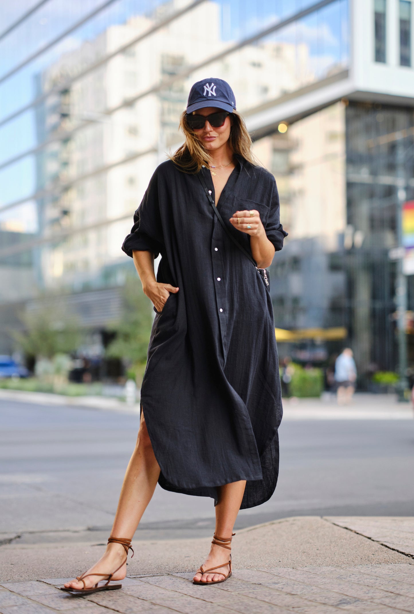 Florence Shirt Dress - Black