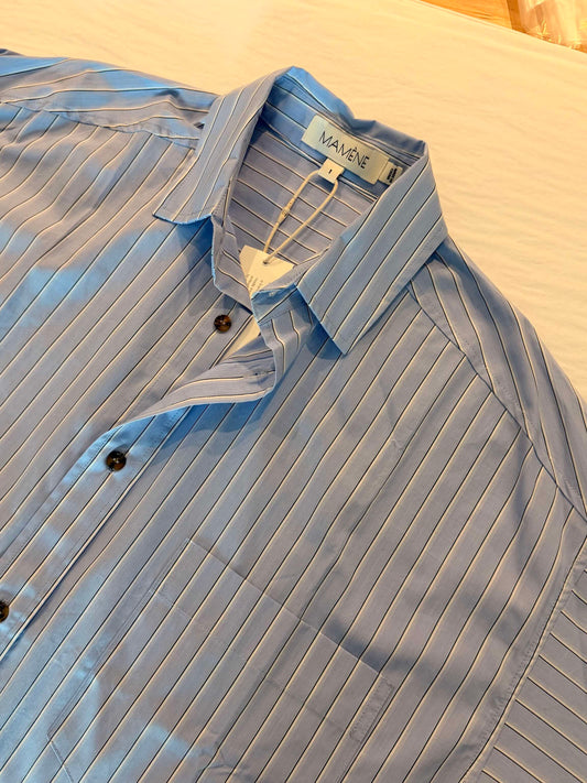 Slim Phoebe Shirt Dress - Ciel Stripe