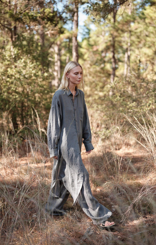 Juno Pant in Linen - Agave