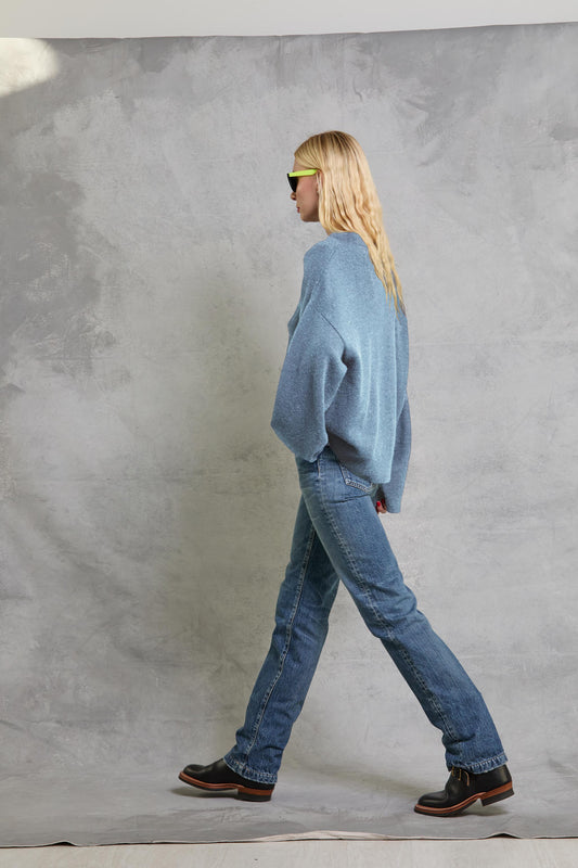 Cropped Jumper in Sky