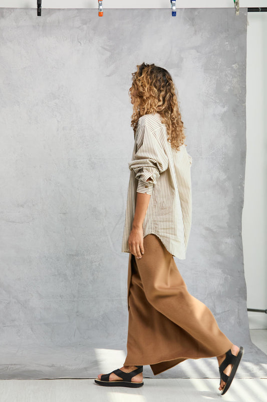 Repeat Shirt in Khaki Stripe