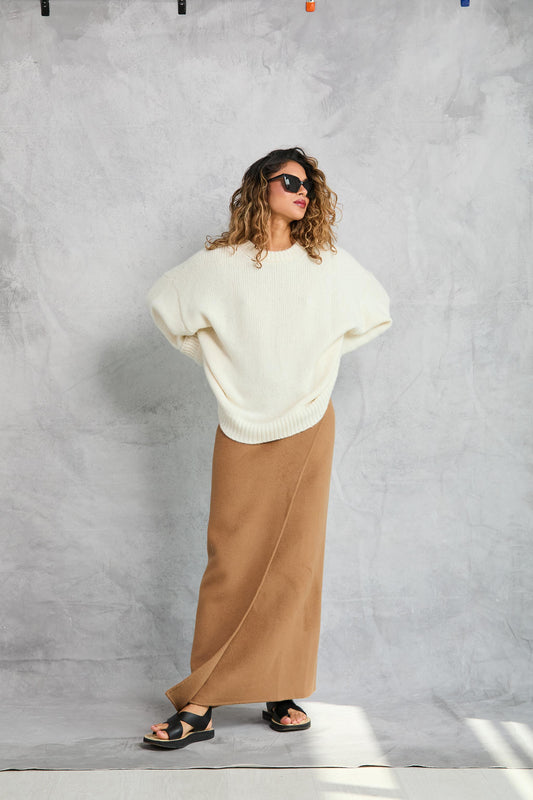 Boyfriend Sweater in Cream