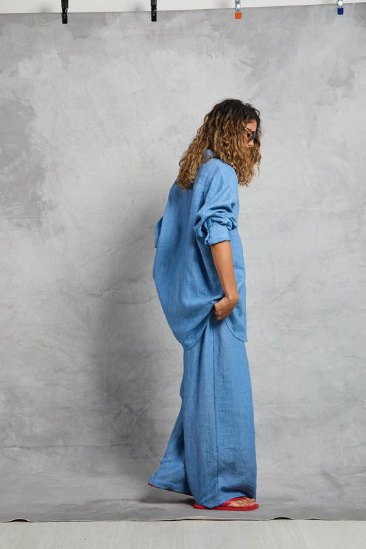 Juno Pant in Linen - Chambray