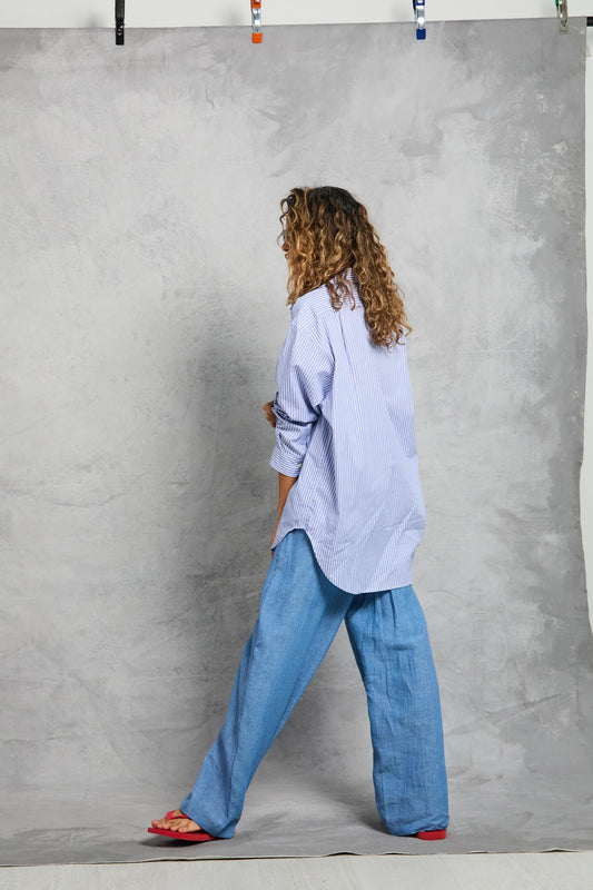 Juno Pant in Linen - Chambray