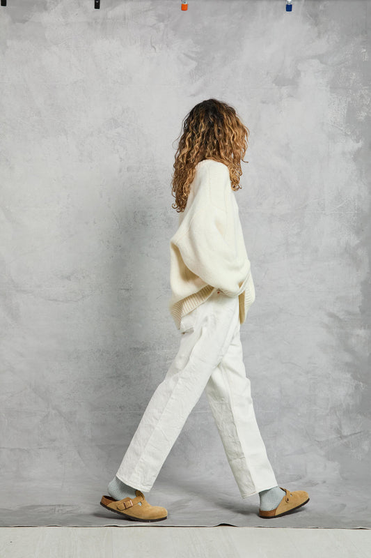 Boyfriend Sweater in Cream