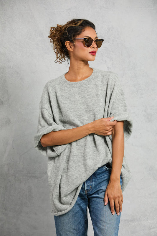 Boyfriend Knit Tee in Heather