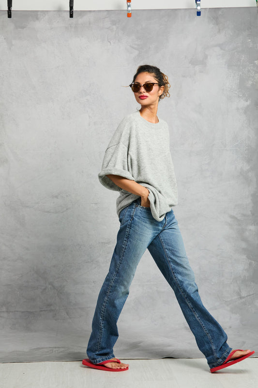 Boyfriend Knit Tee in Heather