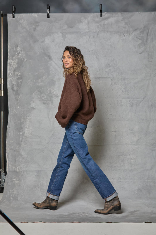 Chunky Hi Neck in Cocoa