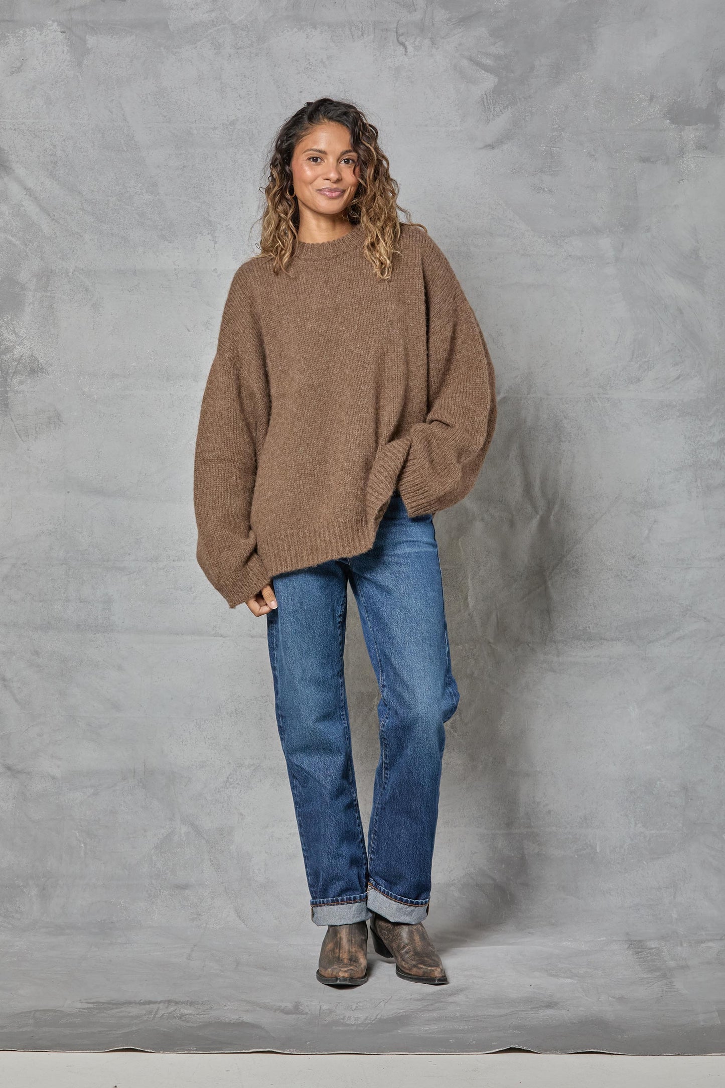 Boyfriend Sweater in Mink