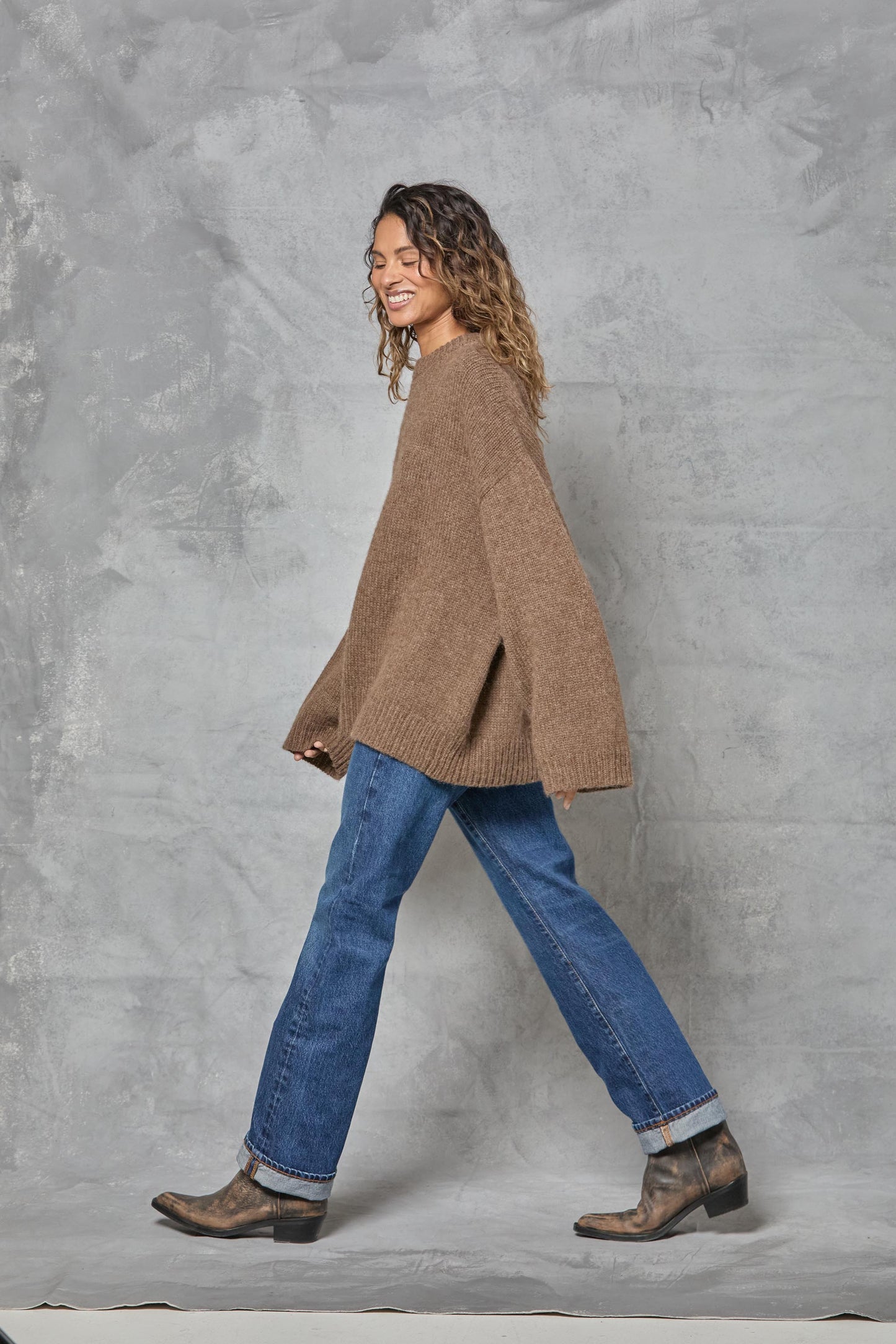 Boyfriend Sweater in Mink