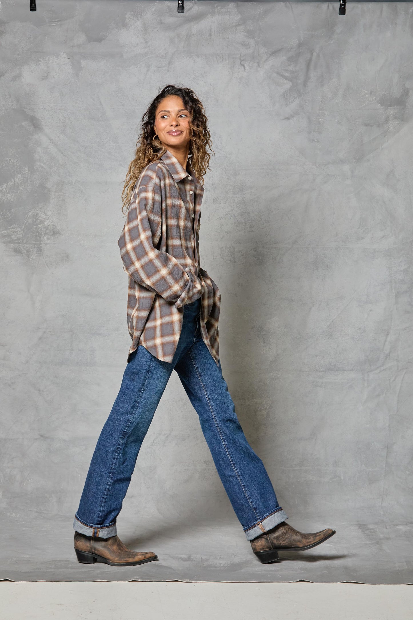 Repeat Shirt in Gray Flannel