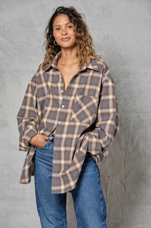 Repeat Shirt in Gray Flannel