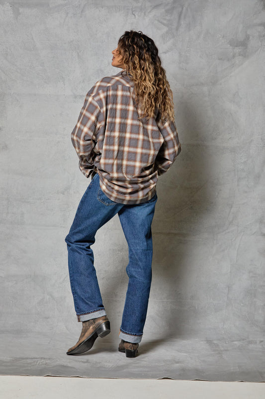 Repeat Shirt in Gray Flannel