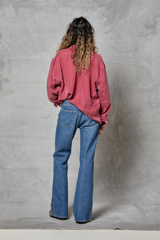 Slim Repeat Shirt in Berry
