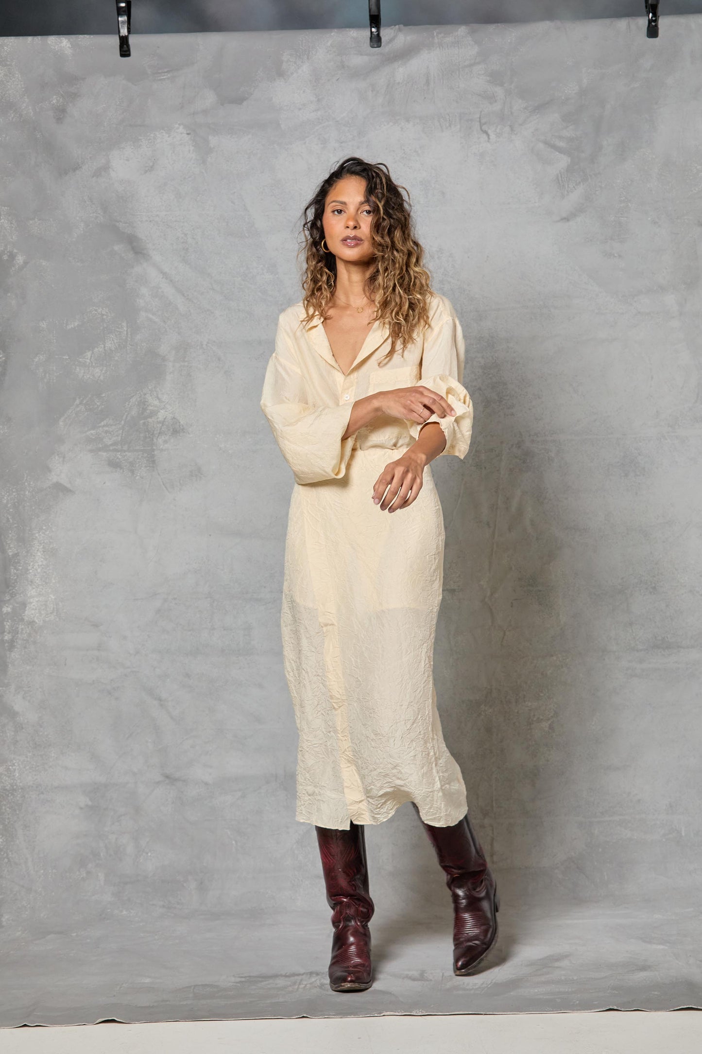 Café Skirt in Silk - Ivory